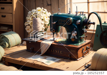 AI画像　アンティークミシン 105252357