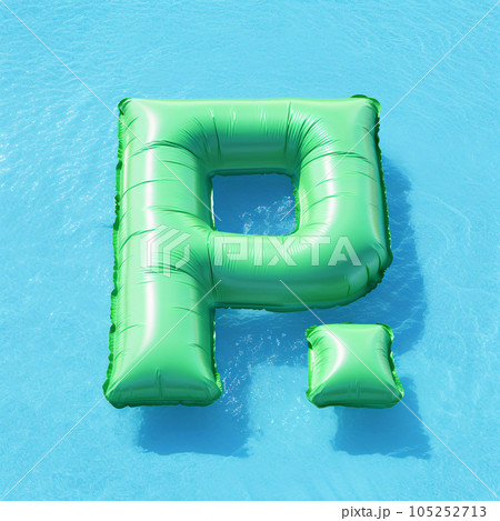 Colorful Green Air Mattress in the Shape of the Letter P Colorful Green Air Mattress in the Shape of the Letter P 105252713