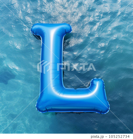 Colorful Blue Air Mattress in the Shape of the Letter L Colorful Blue Air Mattress in the Shape of the Letter L 105252734