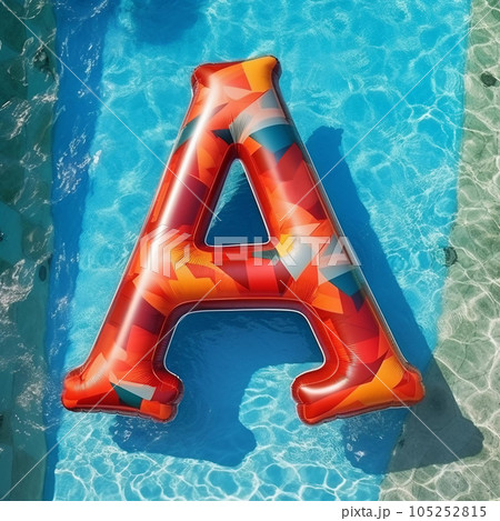 Colorful Red Air Mattress in the Shape of the Letter A Colorful Red Air Mattress in the Shape of the Letter A 105252815