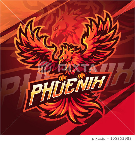 Phoenix esport mascot logo design 105253982