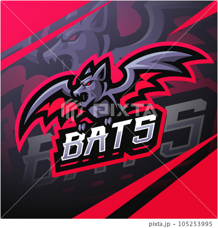 Bats esport mascot sport logo design 105253995