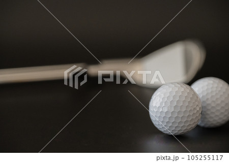 ゴルフクラブ ゴルフ道具 スポーツ 黒背景クローズアップ素材 ゴルフクラブ ゴルフ道具 スポーツ 黒背景クローズアップ素材 105255117