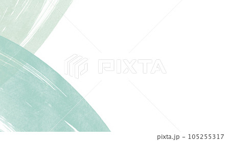 和風の筆書き背景素材　水彩テクスチャ　薄緑 105255317