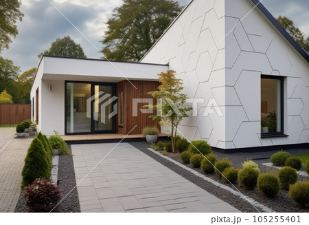 Modern house with garden Modern house with garden 105255401