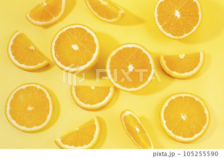 fruit still life photo, orange slices, a bunch of orange 105255590