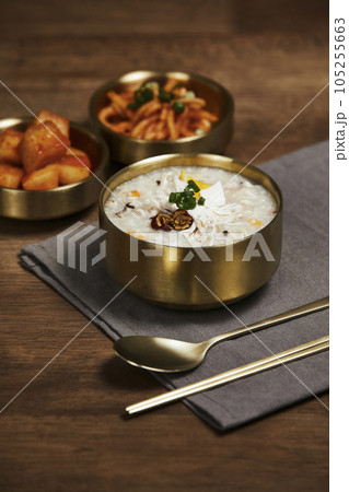 korean traditional food dakjuk, chicken rice porridge korean traditional food dakjuk, chicken rice porridge 105255663