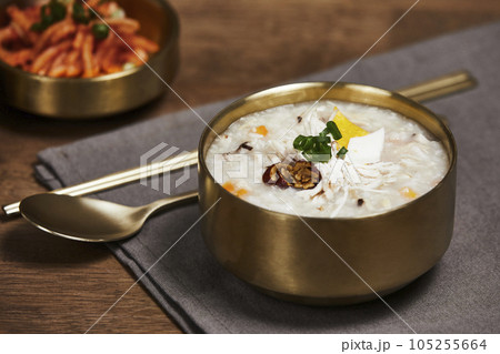 korean traditional food dakjuk, chicken rice porridge korean traditional food dakjuk, chicken rice porridge 105255664