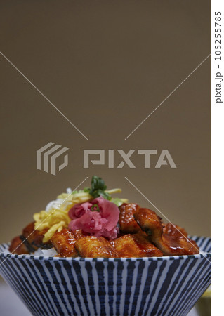 korean traditional food, rice with grilled eel korean traditional food, rice with grilled eel 105255785