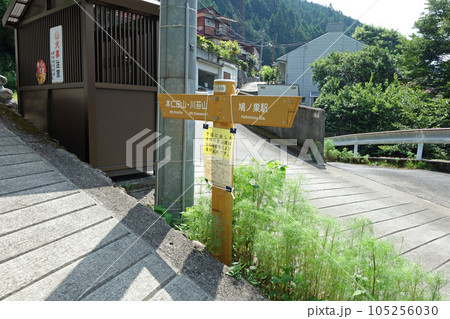本仁田山／正法院の分岐点の標識（鳩ノ巣駅～本仁田山登山口） 105256030