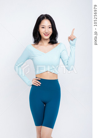 healthy beauty concept photo of korean asian beautiful woman with hand motion healthy beauty concept photo of korean asian beautiful woman with hand motion 105256979