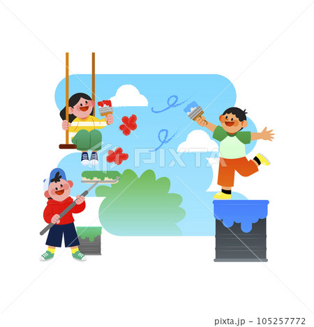 education for children, arts course vector 105257772