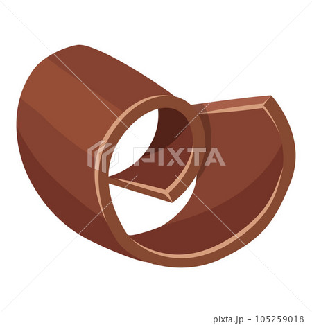 chocolate shavings. vector illustration on a white background. chocolate shavings. vector illustration on a white background. 105259018