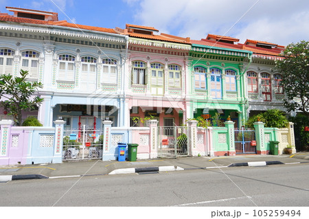 プラナカン建築、カトン地区、シンガポール 105259494