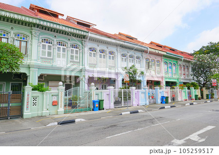 プラナカン建築、カトン地区、シンガポール 105259517