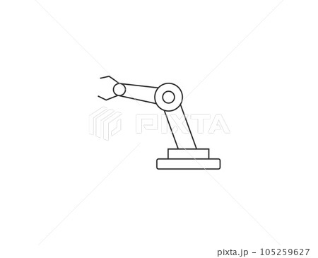Robotic arm icon. Vector illustration. Robotic arm icon. Vector illustration. 105259627