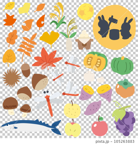 Small color illustration set inspired by autumn 105263883