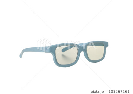 PNG, blue transparent glasses, isolated on white background 105267161