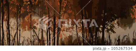 autumn horizontal banner background with autumn forest landscape, golden trees, leaves, river and sky. Autumn layout, poster, label, social media post and backdrop design template autumn horizontal banner background with autumn forest landscape, golden trees, leaves, river and sky. Autumn layout, poster, label, social media post and backdrop design template 105267534