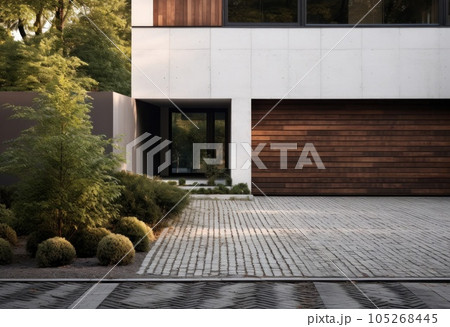 Modern house with garden Modern house with garden 105268445