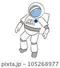 宇宙飛行士の横向きのイラスト 105268977