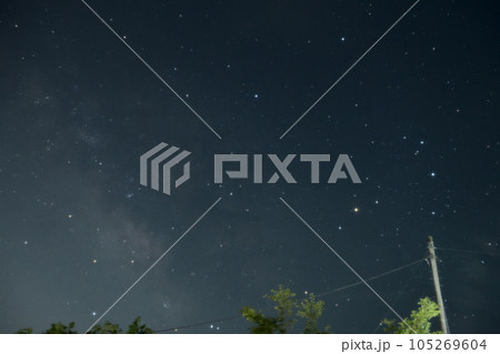 北杜市白州町、南の空の天の川とアンタレス 105269604