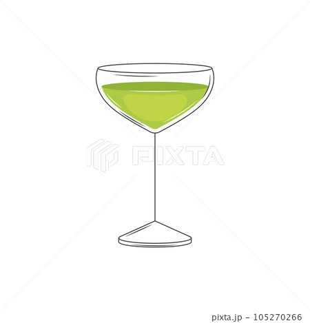 Isolated colored cocktail glass icon Vector 105270266