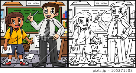 Back To School Student and Teacher Illustration Back To School Student and Teacher Illustration 105271308