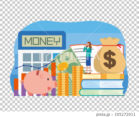 研究金錢的圖像插圖 105272011