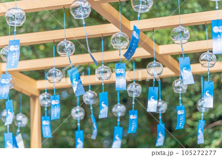 「埼玉県」久伊豆神社の江戸風鈴 岩槻市 「埼玉県」久伊豆神社の江戸風鈴 岩槻市 105272277