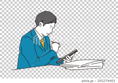 businessman working with tablet 105274403