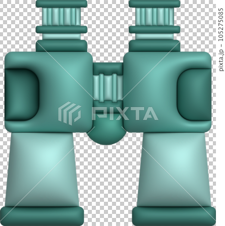 3d illustration Optical instruments for viewing distant. binoculars, spyglass. 105275085