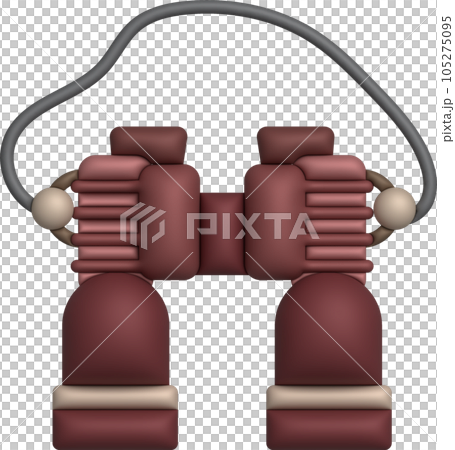 3d illustration Optical instruments for viewing distant. binoculars, spyglass. 105275095