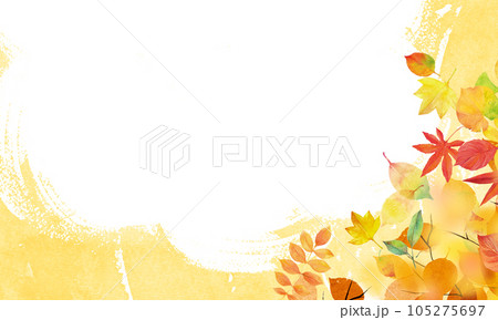 秋イメージの背景素材　紅葉　落ち葉 105275697