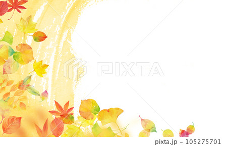 秋イメージの背景素材 紅葉 落ち葉 秋イメージの背景素材 紅葉 落ち葉 105275701