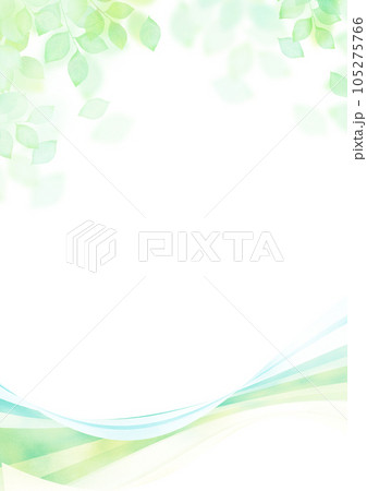 若葉と流線の背景素材　バックイメージ 105275766