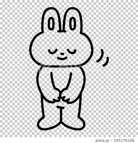 鞠躬兔/白描 105276106