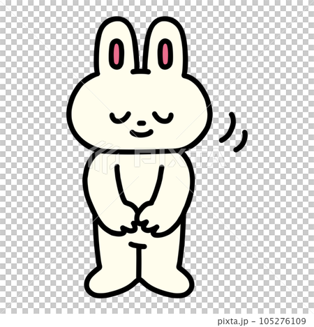 お辞儀するウサギ お辞儀するウサギ 105276109
