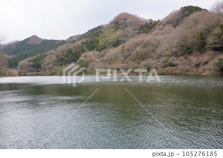 間瀬ダム天端からの間瀬湖 間瀬ダム天端からの間瀬湖 105276185