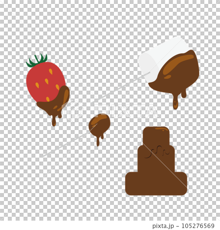 Chocolate fondue 105276569