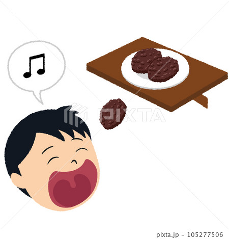 棚からぼたもちのイラスト 105277506