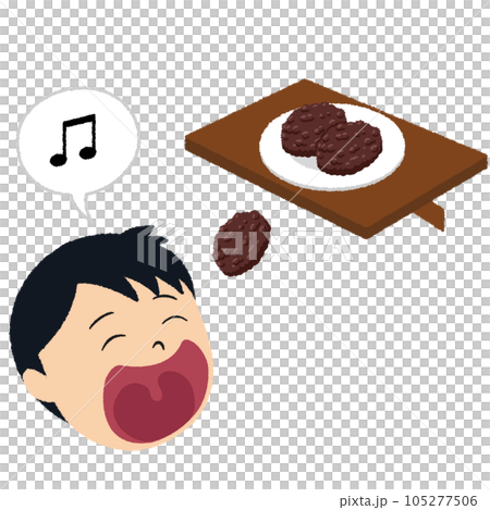棚からぼたもちのイラスト 105277506
