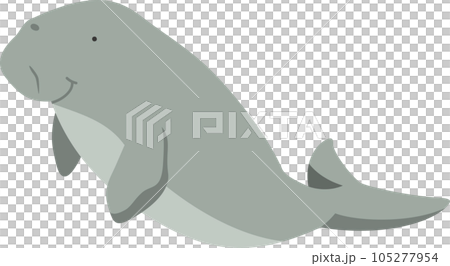 かわいいジュゴンのイメージイラスト 105277954