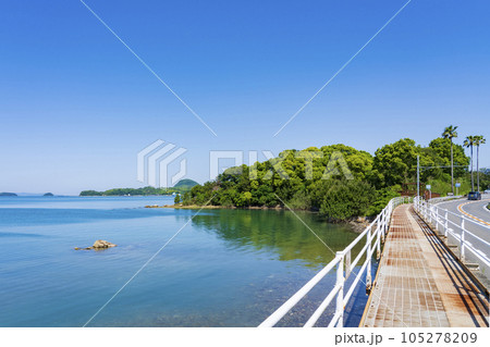【熊本県】天草パールラインと天草松島の景観 【熊本県】天草パールラインと天草松島の景観 105278209