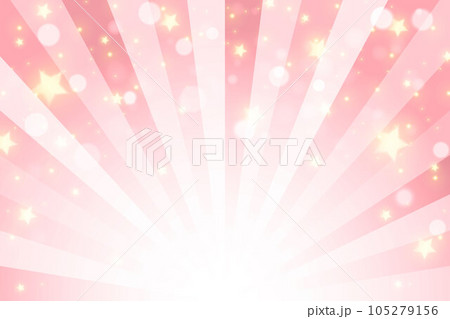 Pink comic background. Cartoon pop art burst rays pattern. Abstract radial texture frame with stars. Vector retro superhero explode. 105279156