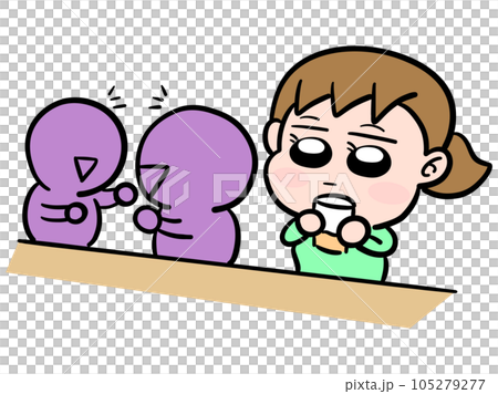 1人で飲んでいる女の子 1人で飲んでいる女の子 105279277