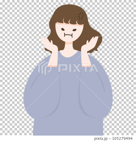 girl angry emotion girl angry emotion 105279494