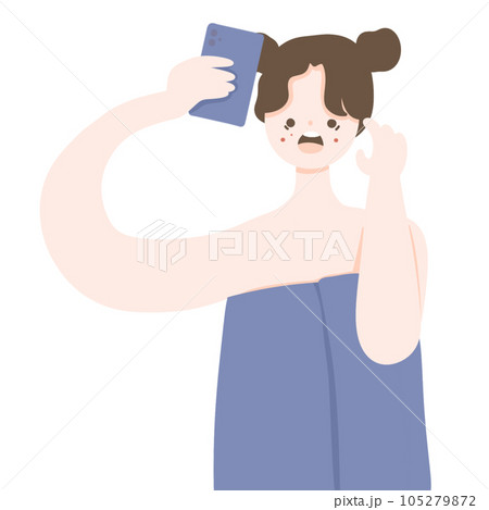girl selfie acne face girl selfie acne face 105279872