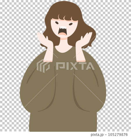 girl angry emotion girl angry emotion 105279876