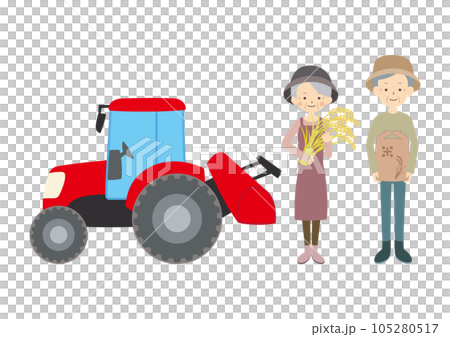 Tractor and farmer Tractor and farmer 105280517